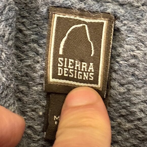 Vintage Sierra Designs Full Zip Shetland Wool Knit Sweater Mens Medium - Picture 7 of 16
